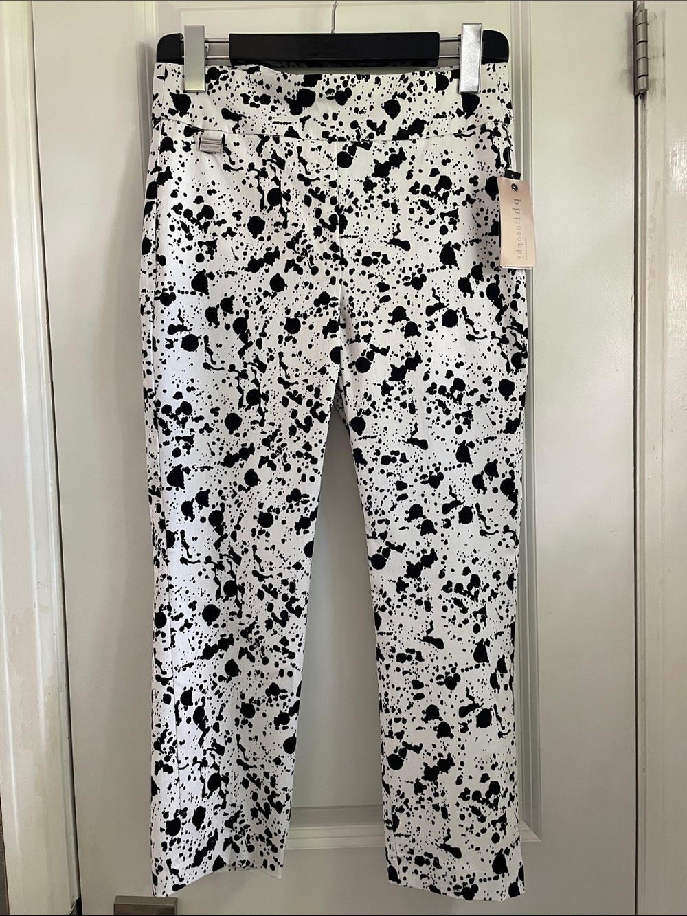 Philosophy Black & White Splatter Bengaline Ankle Pants XS NWT